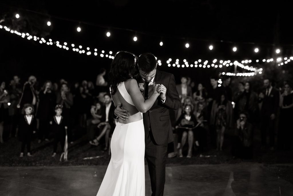 emotional first dance between a bride and groom