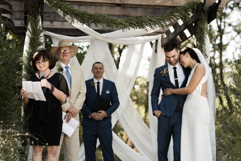 parent speeches during a wedding ceremony